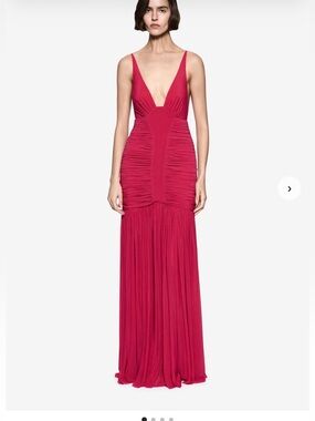 MISHA COLLECTION Ruched Maxi Dress in Fuchsia